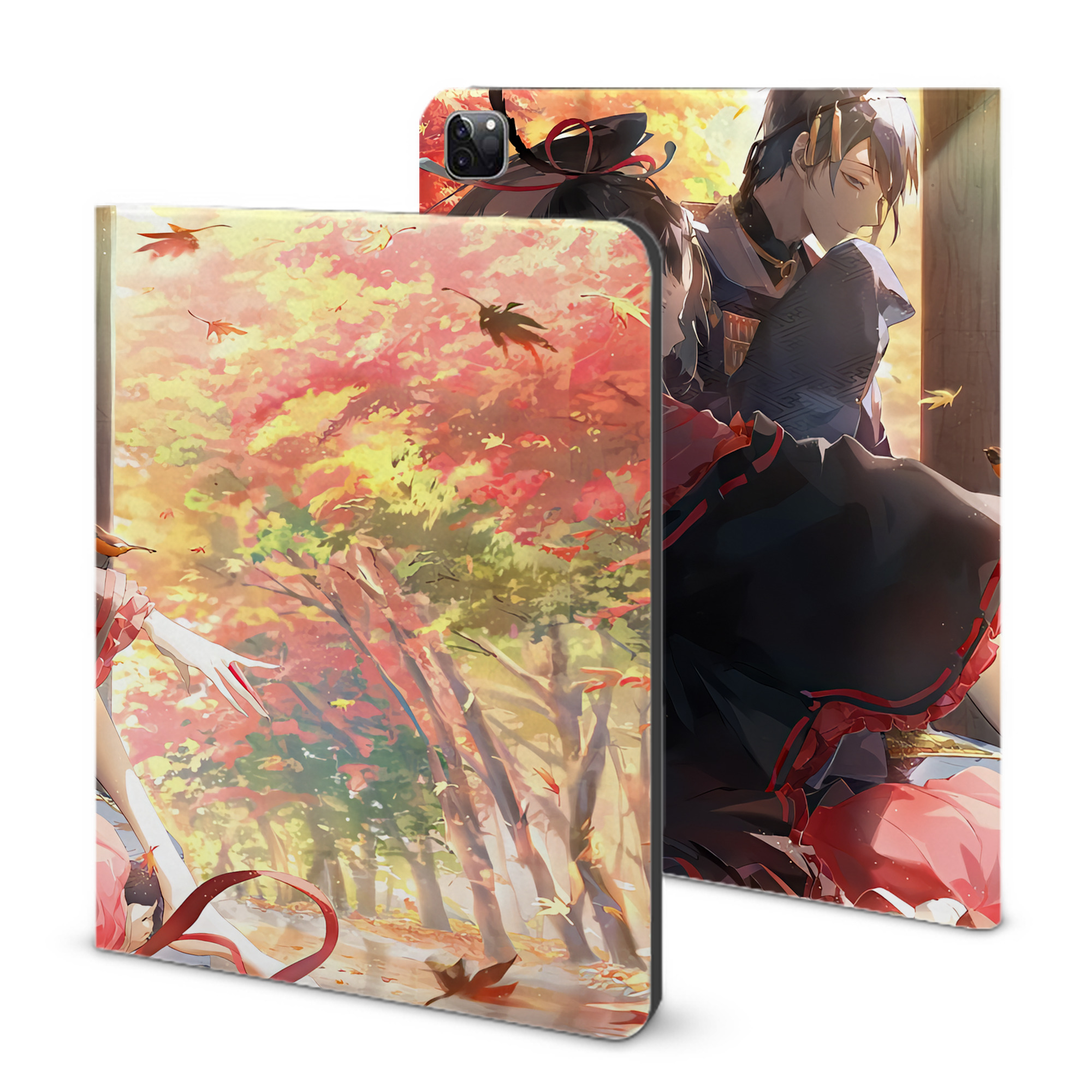 （画像用） 刀剣乱舞 Touken Ranbu IPad ケース ブック型 PUレザー TPU 耐衝撃 軽量 薄型 ペン収納なし 全面保護 IPad 各モデル対応